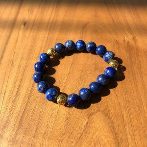 Lapis lazuli bead bracelet